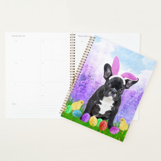 Franse Bulldog met paaseieren Bunny Chicks Planner (Display)