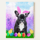 Franse Bulldog met paaseieren Bunny Chicks Planner (Achterkant)