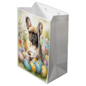 Franse Bulldog met paaseieren Medium Cadeauzakje (Achterkant Gekanteld)