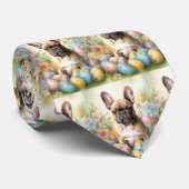 Franse Bulldog met paaseieren Stropdas (Opgerold)
