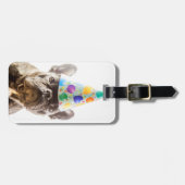 Franse Bulldog met Party Pet Bagagelabel (Voorkant horizontaal)
