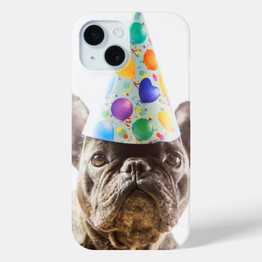 Franse Bulldog met Party Pet Case-Mate iPhone Case (Achterkant)