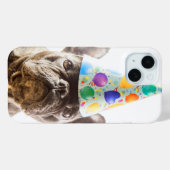 Franse Bulldog met Party Pet Case-Mate iPhone Case (Achterkant (horizontaal))