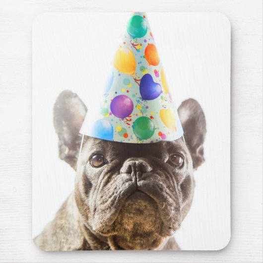 Franse Bulldog met Party Pet Muismat (Voorkant)