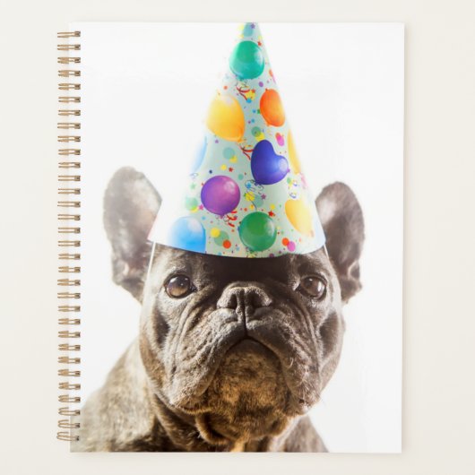 Franse Bulldog met Party Pet Planner (Voorkant)