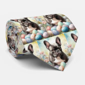Franse Bulldog met Pasen Eieren Stropdas (Opgerold)
