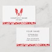 Franse Bulldog met rode cirkels Visitekaartje (Voorkant / Achterkant)