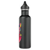 Franse Bulldog met rood hartkleurig rood Waterfles (Rechts)