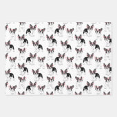 Franse Bulldog met roze bril met opvulpapier Inpakpapier Vel (Voorkant)