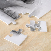 Franse Bulldog met roze bril puzzel Legpuzzel (Zijkant)