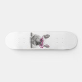Franse Bulldog met roze bril Skateboard (Horizontaal)