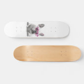 Franse Bulldog met roze bril Skateboard (Horizontaal)