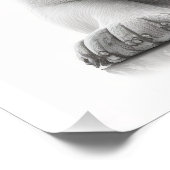 Franse Bulldog met roze glazen poster (Hoek)