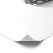 Franse Bulldog met roze glazen poster (Hoek)