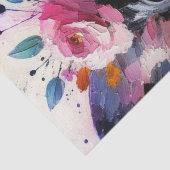 Franse Bulldog met Rozen Floral Decoupage Tissuepapier (Detail)