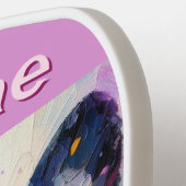 Franse Bulldog met Rozen Floral gepersonaliseerd Pickleball Paddle (Links Detail)