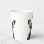 Franse Bulldog met Valentijnsdag harten Papieren Bekers (Links)