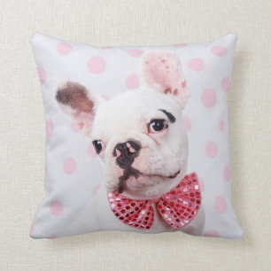 Franse Bulldog met vlinderdas Kussen