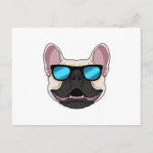 Franse Bulldog met zonnebril Briefkaart (Voorkant)
