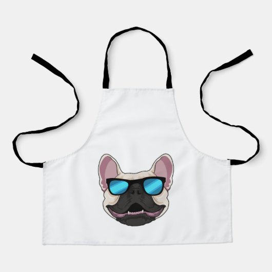 Franse Bulldog met zonnebril Schort (Voorkant)