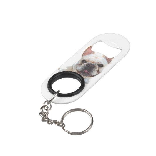 Franse Bulldog Mini Flessenopener (Achterkant Gekanteld)