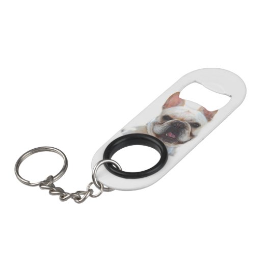Franse Bulldog Mini Flessenopener (Voorkant Gekanteld)