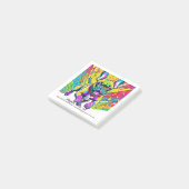 Franse Bulldog Mini‑Poster. Micro‑Ad. Verborgen hi Post-it® Notes (Schuin)