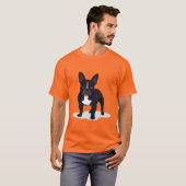 Franse Bulldog Minimaal Silhouet T-shirt (Voorkant volledig)