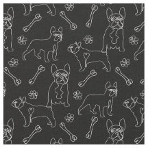 Franse Bulldog minimale lijnkunst