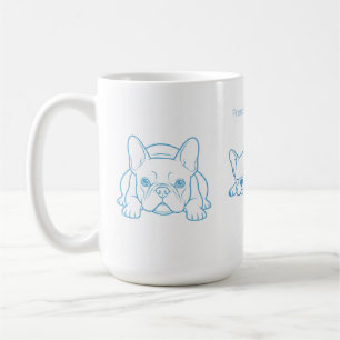 Franse Bulldog Minimalistische Lijnkunst Koffiemok