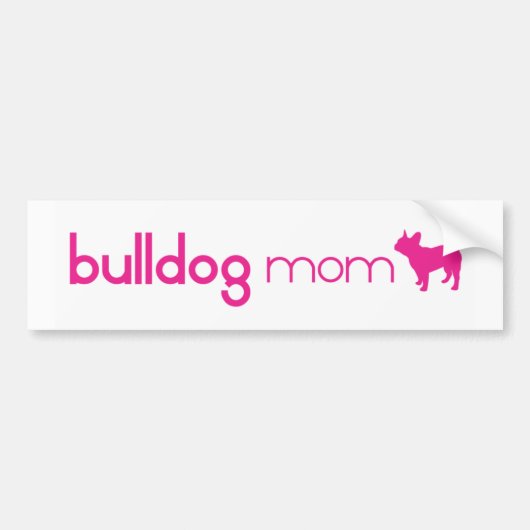 Franse Bulldog Moeder Bumpersticker (Voorkant)