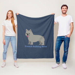 Franse Bulldog Moeder Fleece Deken