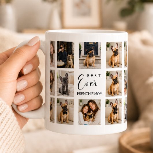 Franse Bulldog Moeder Moeder foto collage Koffiemok