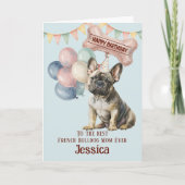 Franse Bulldog Moeder/Vader Verjaardag Kaart (Voorkant)
