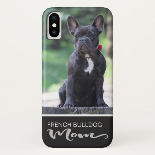 Franse Bulldog Moeder Voeg Foto van je Hond Toe Case-Mate iPhone Case (Achterkant)
