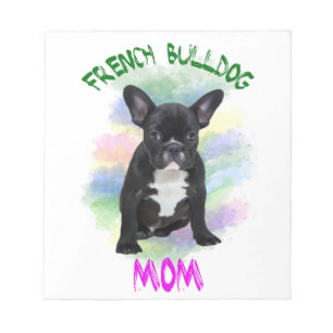 Franse Bulldog Moeder Water Kleur Olie Schilderij  Notitieblok