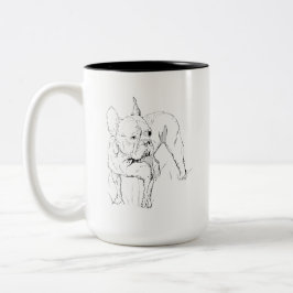 Franse Bulldog Mok – Met de Hand Getekende Hond Il