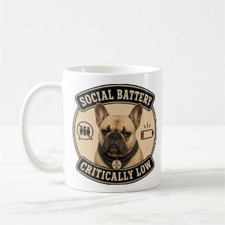 Franse Bulldog Mok | Sociale Batterij Laag