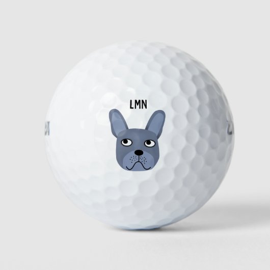 Franse Bulldog Monogram Golf Balls Golfballen (Voorkant)