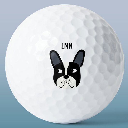 Franse Bulldog Monogram Golf Balls Golfballen