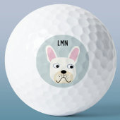 Franse Bulldog Monogram Golf Balls Golfballen