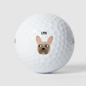Franse Bulldog Monogram Golfballen (Voorkant)