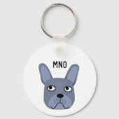 Franse Bulldog Monogram Sleutelhanger (Achterkant)
