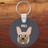 Franse Bulldog Monogram Sleutelhanger (Voorkant)