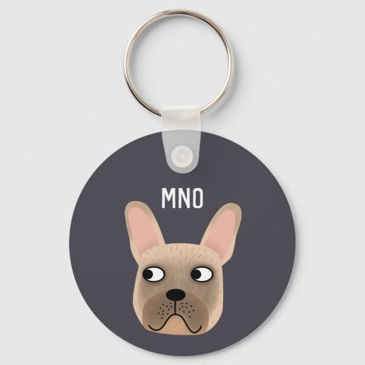 Franse Bulldog Monogram Sleutelhanger (Achterkant)