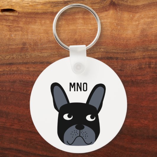 Franse Bulldog Monogram Sleutelhanger (Achterkant)