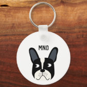 Franse Bulldog Monogram Sleutelhanger (Achterkant)