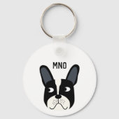 Franse Bulldog Monogram Sleutelhanger (Achterkant)