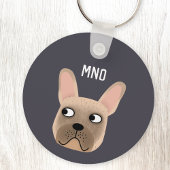 Franse Bulldog Monogram Sleutelhanger