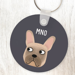 Franse Bulldog Monogram Sleutelhanger